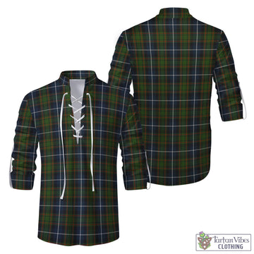 MacRae Hunting Tartan Men's Scottish Traditional Jacobite Ghillie Kilt Shirt
