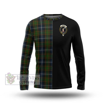 MacRae Hunting Tartan Long Sleeve T-Shirt with Family Crest and Half Of Me Style