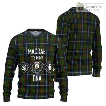 MacRae Hunting Tartan Ugly Sweater with Family Crest DNA In Me Style