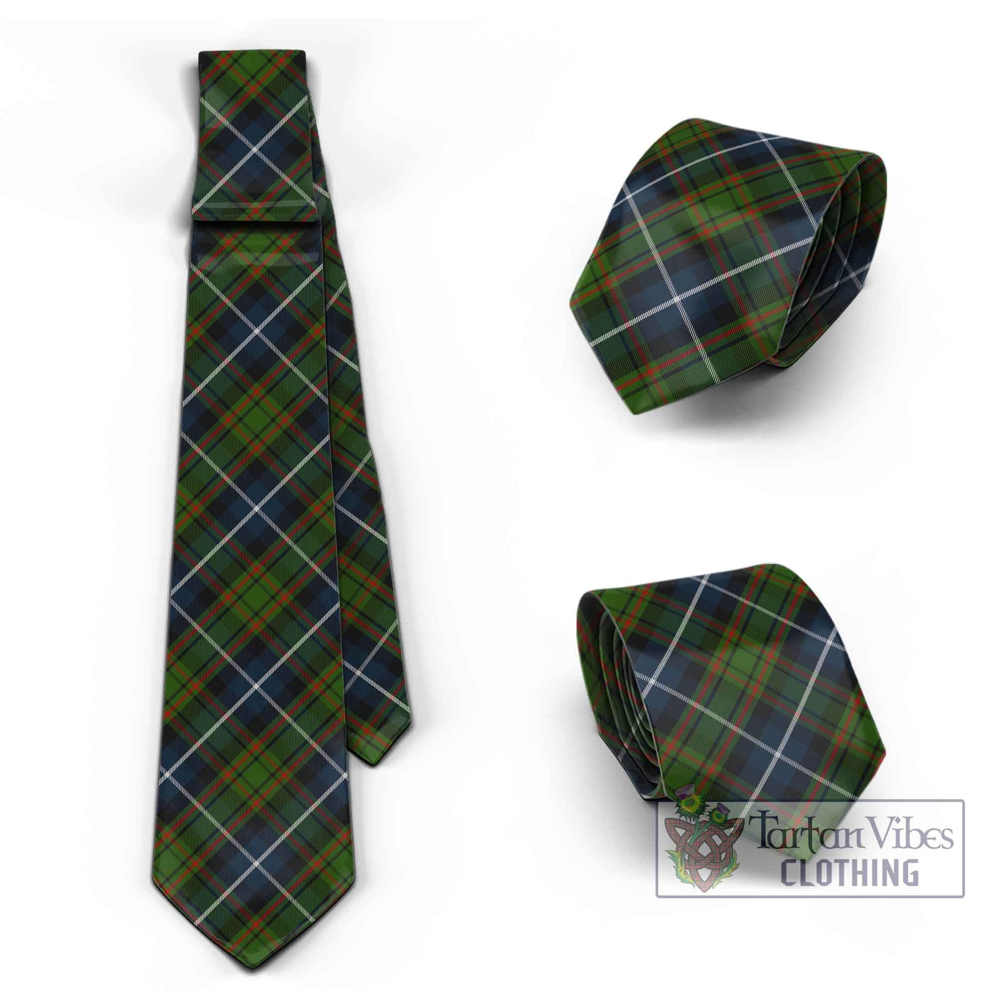 Tartan Vibes Clothing MacRae Hunting Tartan Classic Necktie Cross Style