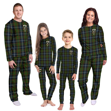 MacRae Hunting Tartan Pajamas Family Set with Family Crest