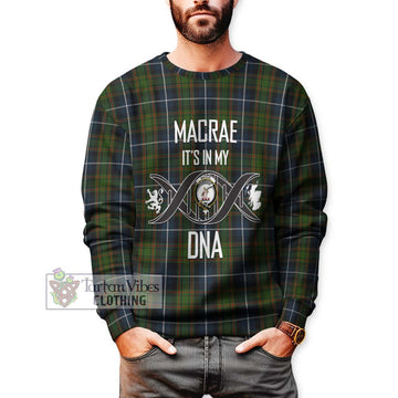 MacRae Hunting Tartan Sweatshirt with Family Crest DNA In Me Style