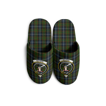 MacRae Hunting Tartan Home Slippers with Family Crest