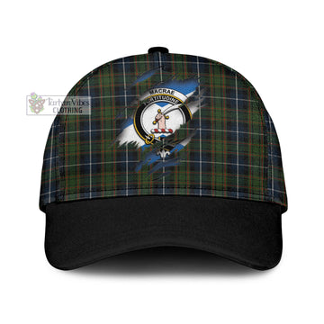 MacRae Hunting Tartan Classic Cap with Family Crest In Me Style