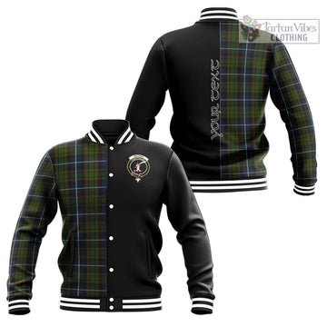 MacRae Hunting Tartan Baseball Jacket with Family Crest and Half Of Me Style