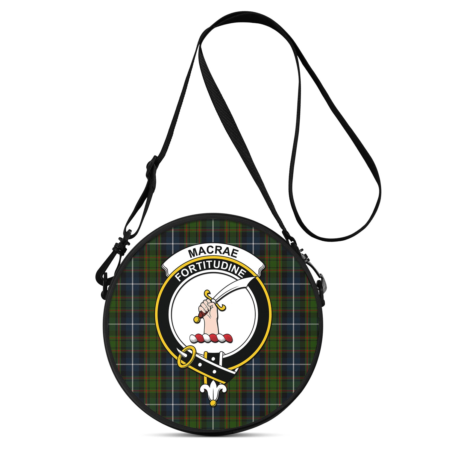 macrae-hunting-tartan-round-satchel-bags-with-family-crest