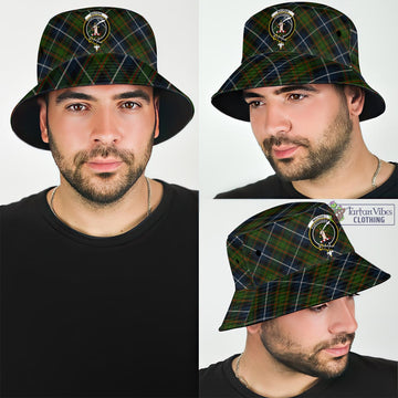 MacRae Hunting Tartan Bucket Hat with Family Crest