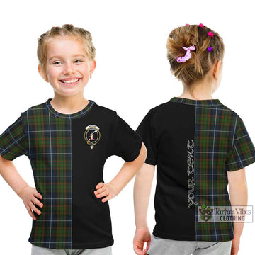 MacRae Hunting Tartan Kid T-Shirt with Family Crest and Half Of Me Style