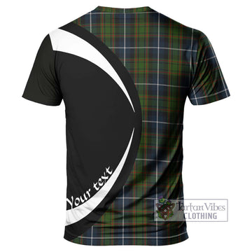 MacRae Hunting Tartan T-Shirt with Family Crest Circle Style