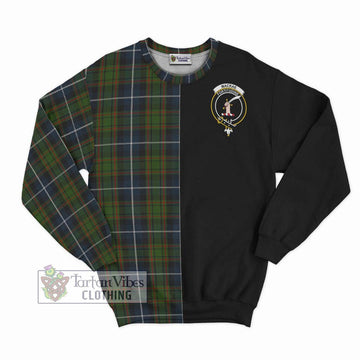 MacRae Hunting Tartan Sweatshirt with Family Crest and Half Of Me Style