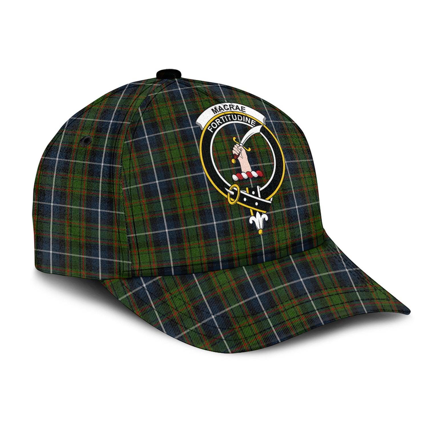 macrae-hunting-tartan-classic-cap-with-family-crest