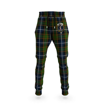 MacRae Hunting Tartan Joggers Pants with Family Crest