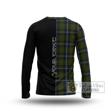 MacRae Hunting Tartan Long Sleeve T-Shirt with Family Crest and Half Of Me Style