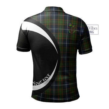 MacRae Hunting Tartan Men's Polo Shirt with Family Crest Circle Style