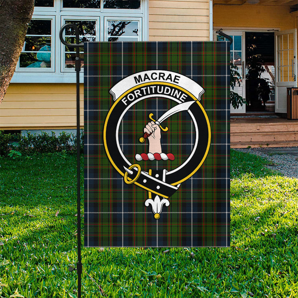 macrae-hunting-tartan-flag-with-family-crest