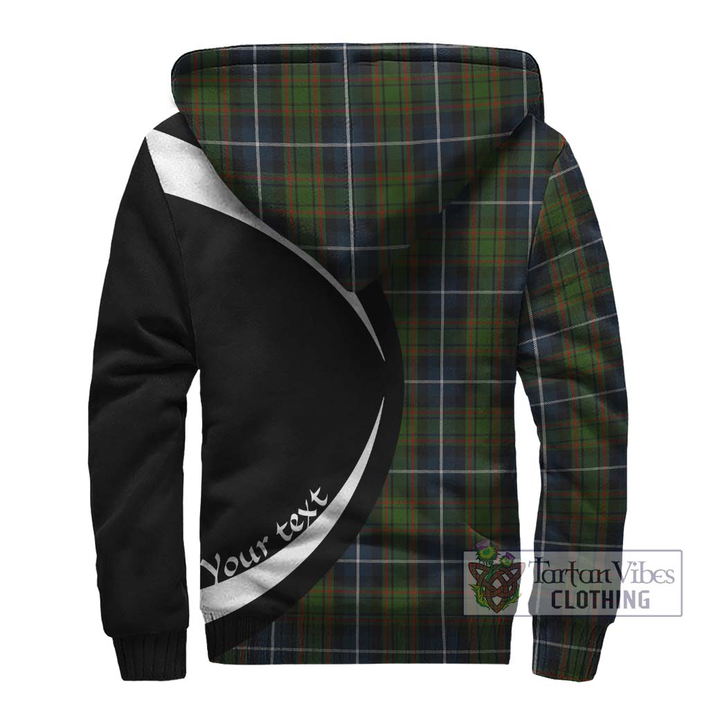 MacRae Hunting Tartan Sherpa Hoodie with Family Crest Circle Style - Tartan Vibes Clothing