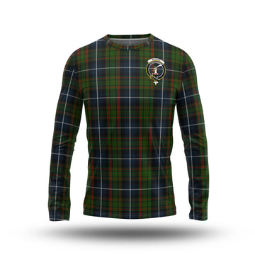 MacRae Hunting Tartan Long Sleeve T-Shirt with Family Crest