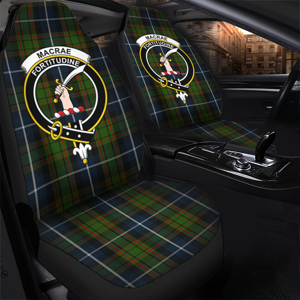 MacRae Hunting Tartan Car Seat Cover with Family Crest - Tartanvibesclothing