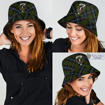 MacRae Hunting Tartan Bucket Hat with Family Crest