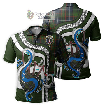 MacRae Hunting Tartan Polo Shirt with Epic Bagpipe Style