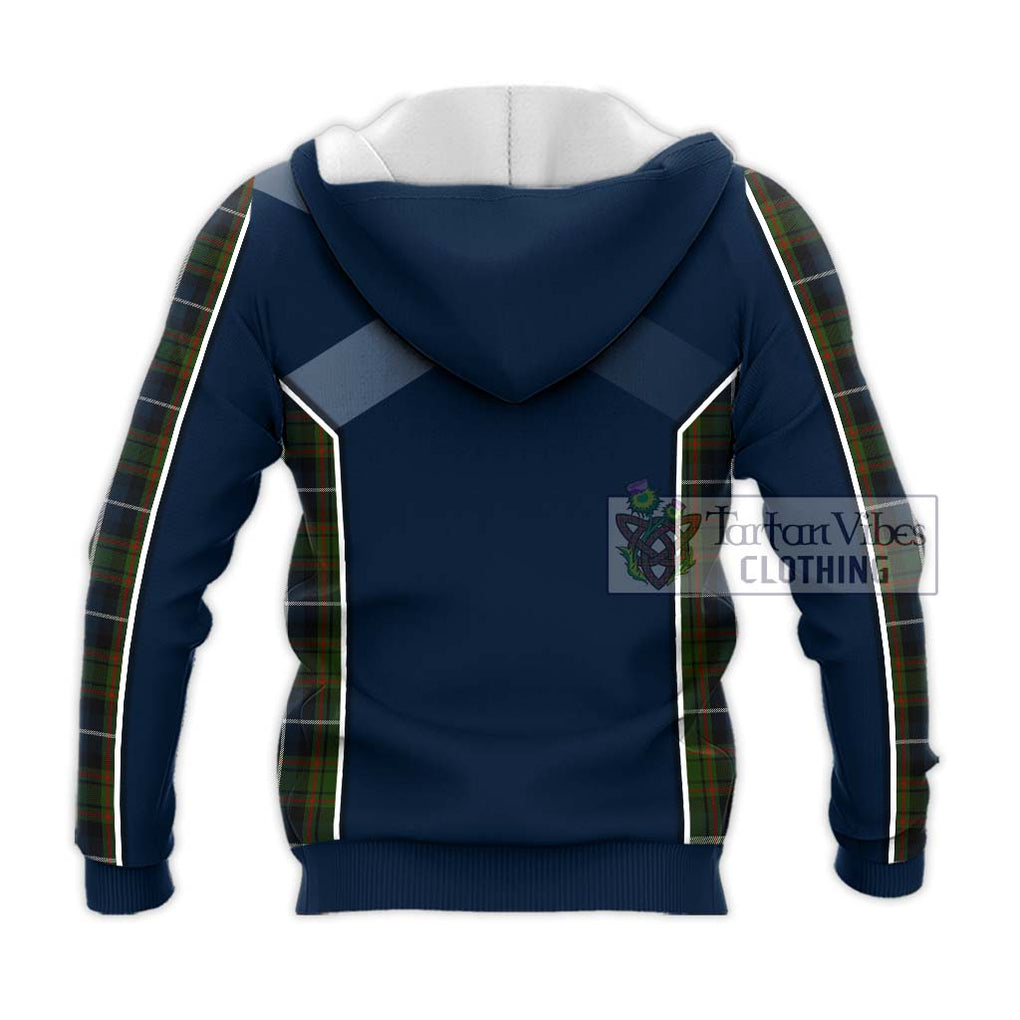 MacRae Hunting Tartan Knitted Hoodie with Family Crest and Lion Rampant Vibes Sport Style - Tartan Vibes Clothing