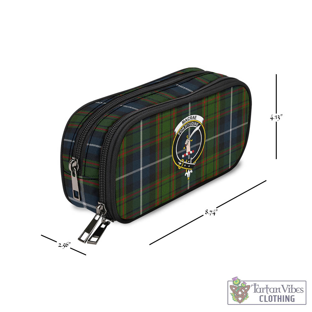 Tartan Vibes Clothing MacRae Hunting Tartan Pen and Pencil Case with Family Crest