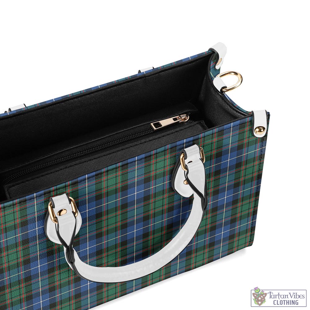 Tartan Vibes Clothing MacRae Hunting Ancient Tartan Luxury Leather Handbags