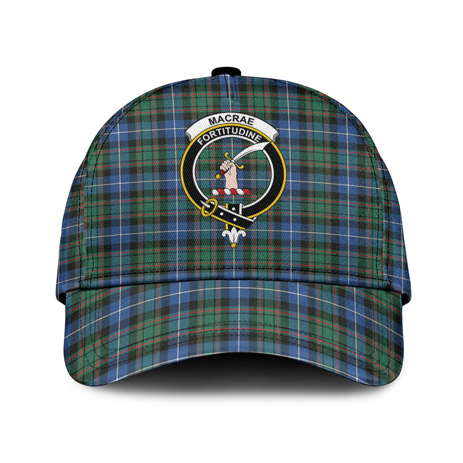 MacRae Hunting Ancient Tartan Classic Cap with Family Crest Classic Cap Universal Fit - Tartan Vibes Clothing