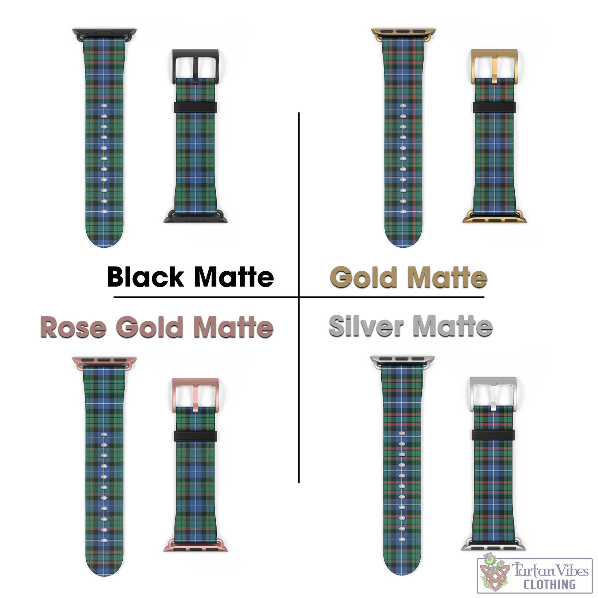 Tartan Vibes Clothing MacRae Hunting Ancient Tartan Watch Band