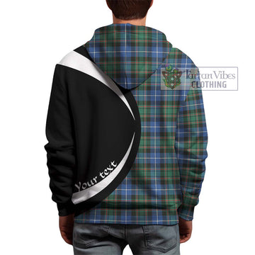 MacRae Hunting Ancient Tartan Hoodie with Family Crest Circle Style