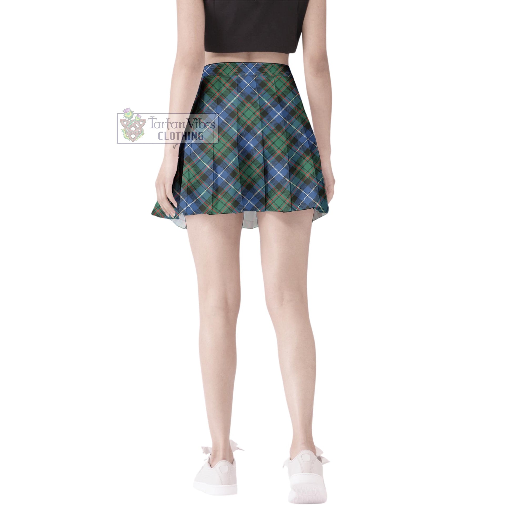 Tartan Vibes Clothing MacRae Hunting Ancient Tartan Women's Plated Mini Skirt