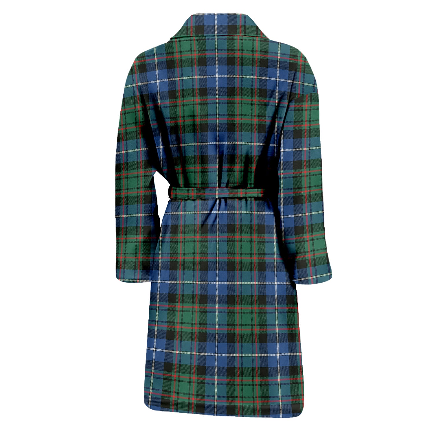 MacRae Hunting Ancient Tartan Bathrobe with Family Crest - Tartan Vibes Clothing