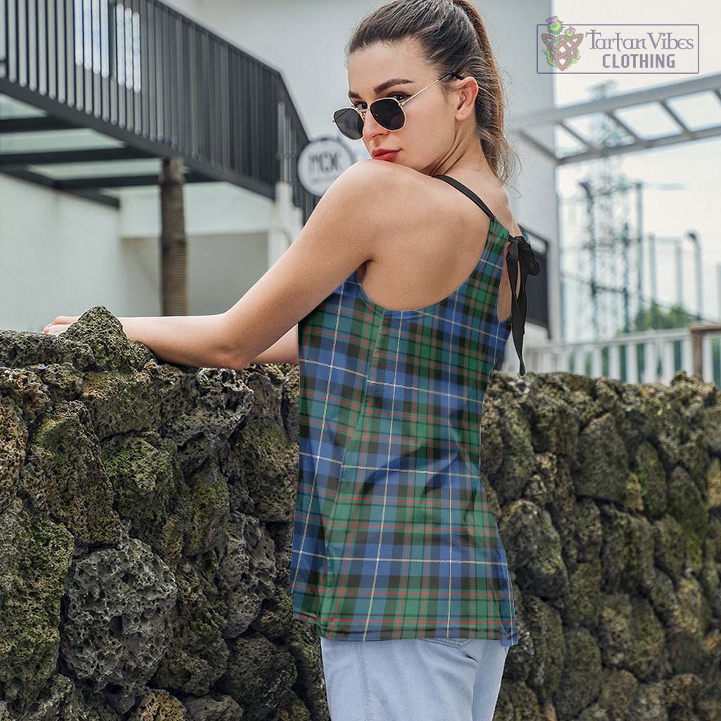 Tartan Vibes Clothing MacRae Hunting Ancient Tartan Loose Halter Neck Camisole