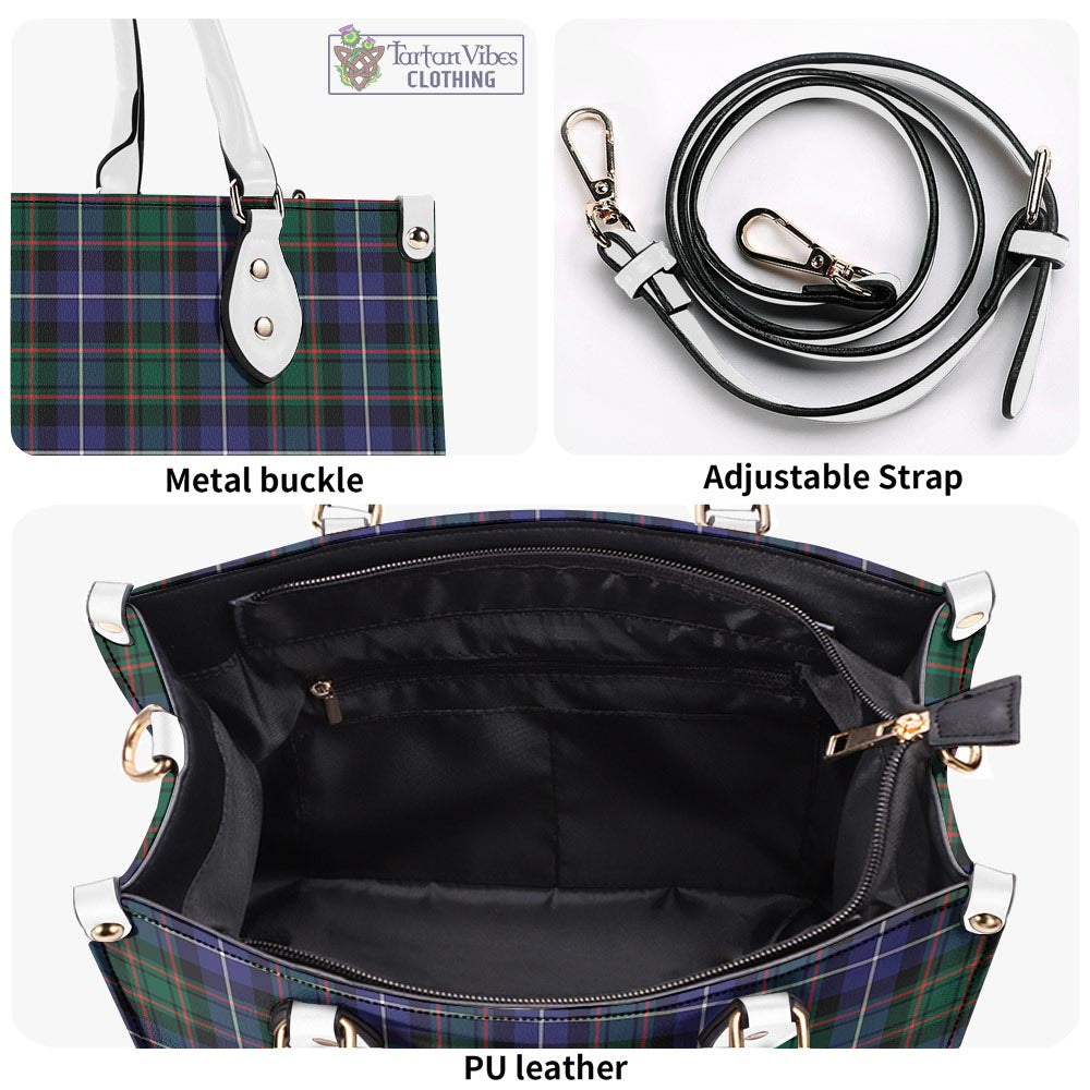 Tartan Vibes Clothing MacRae Hunting Modern Tartan Luxury Leather Handbags