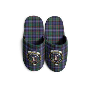 MacRae Hunting Modern Tartan Home Slippers with Family Crest