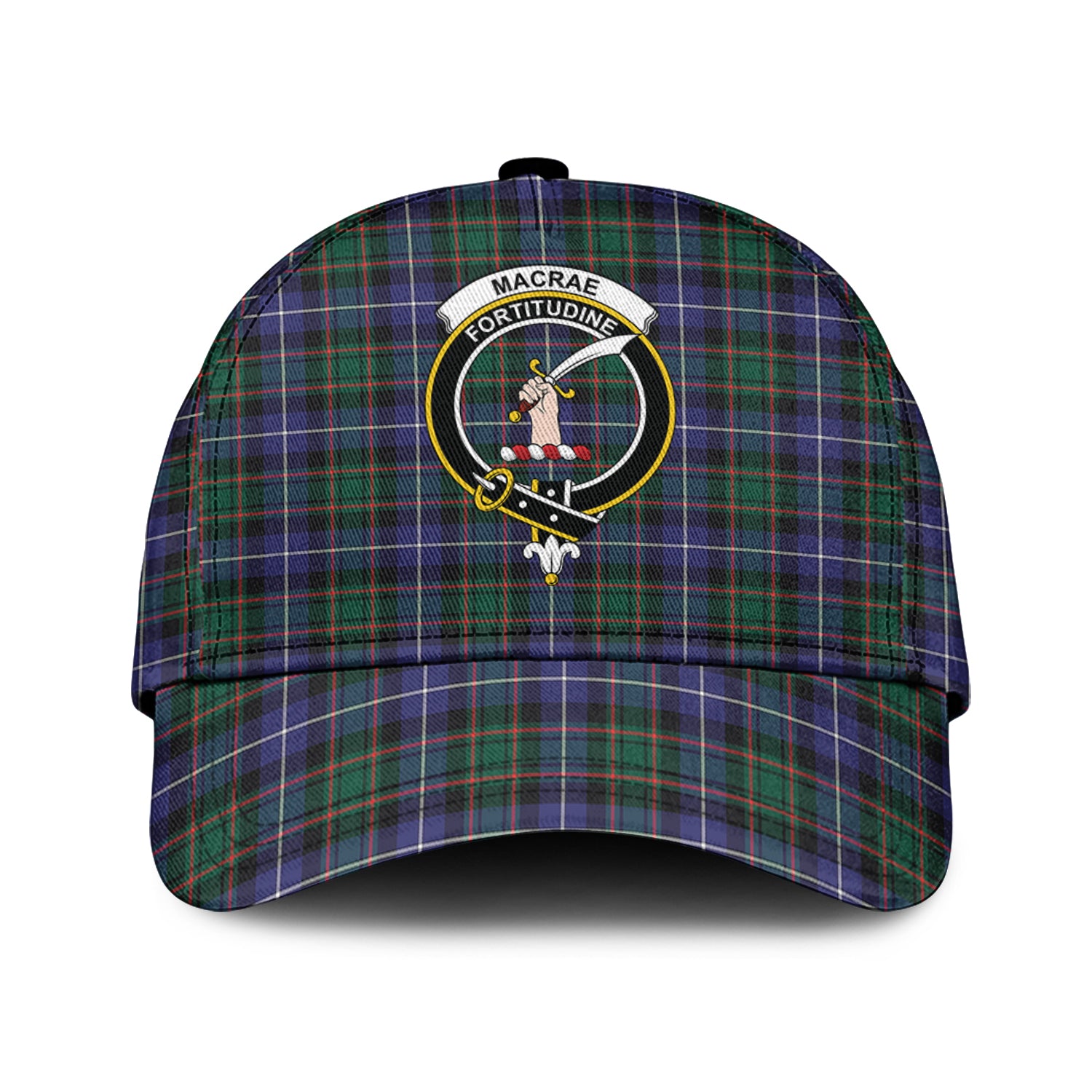 MacRae Hunting Modern Tartan Classic Cap with Family Crest Classic Cap Universal Fit - Tartan Vibes Clothing