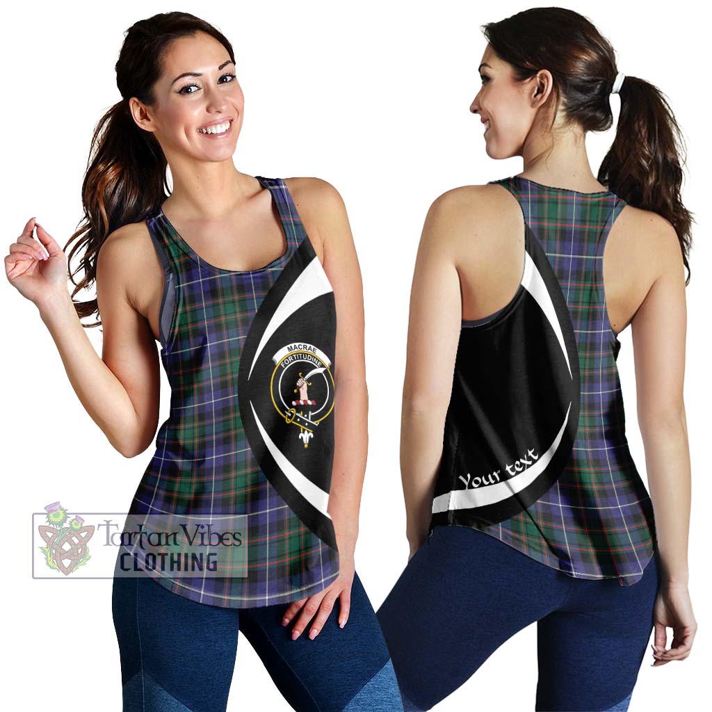 MacRae Hunting Modern Tartan Women's Racerback Tanks with Family Crest Circle Style 4XL - Tartan Vibes Clothing