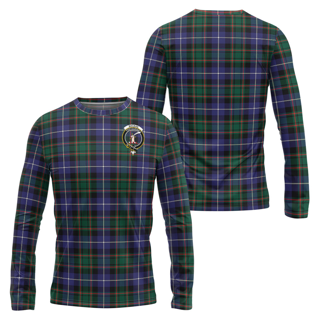 macrae-hunting-modern-tartan-long-sleeve-t-shirt-with-family-crest