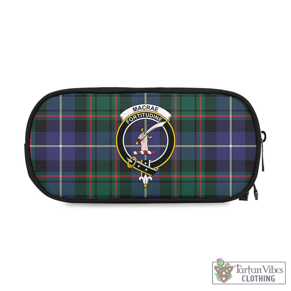 Tartan Vibes Clothing MacRae Hunting Modern Tartan Pen and Pencil Case with Family Crest