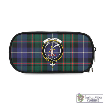 MacRae Hunting Modern Tartan Pen and Pencil Case with Family Crest