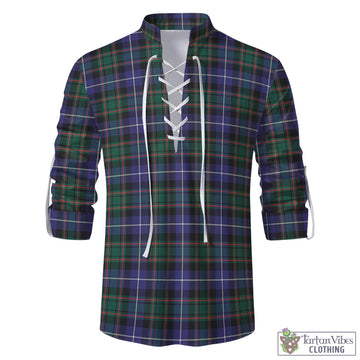 MacRae Hunting Modern Tartan Men's Scottish Traditional Jacobite Ghillie Kilt Shirt