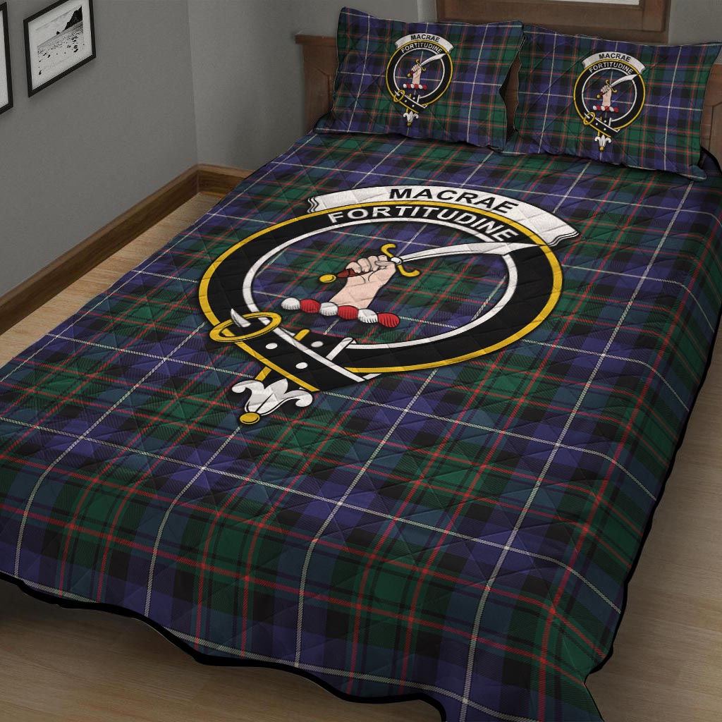 MacRae Hunting Modern Tartan Quilt Bed Set with Family Crest - Tartan Vibes Clothing