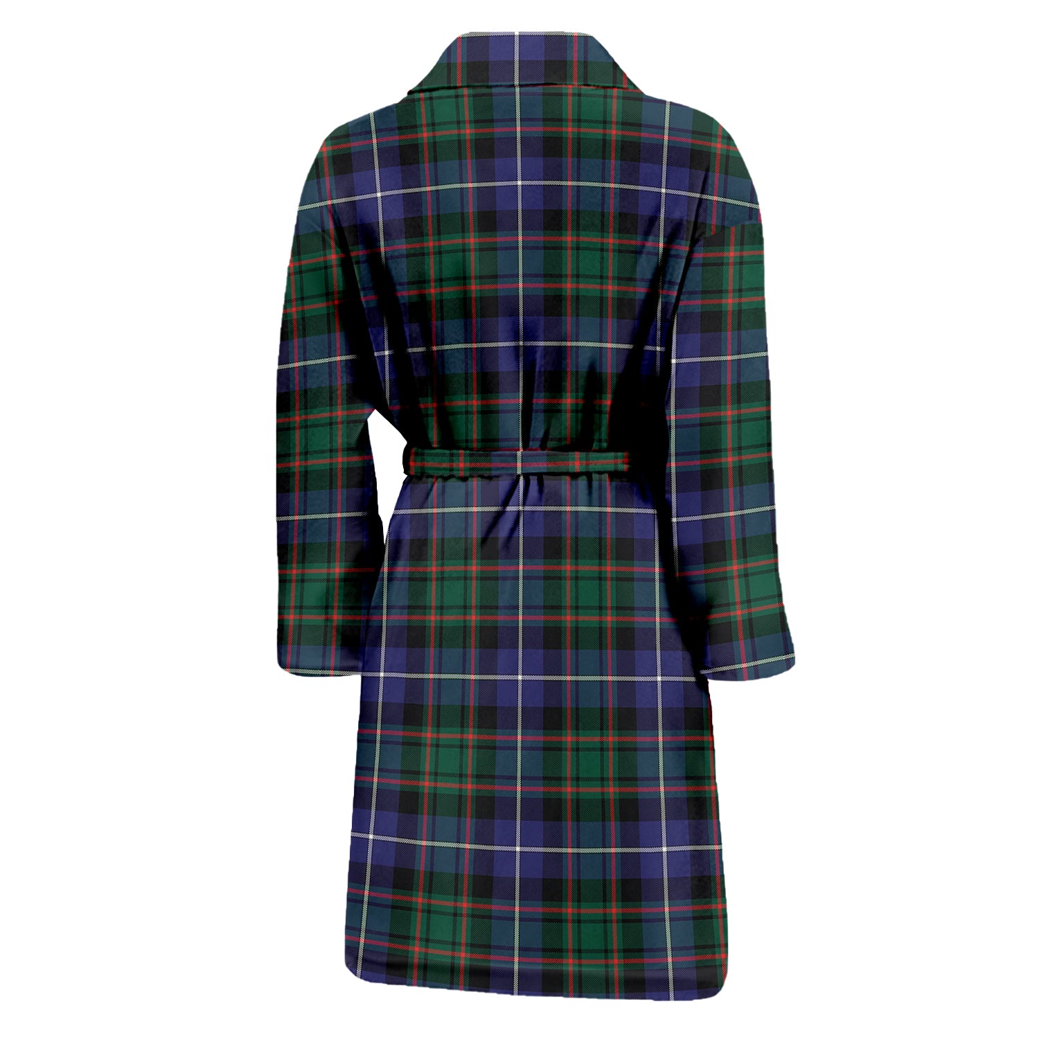 MacRae Hunting Modern Tartan Bathrobe with Family Crest - Tartan Vibes Clothing