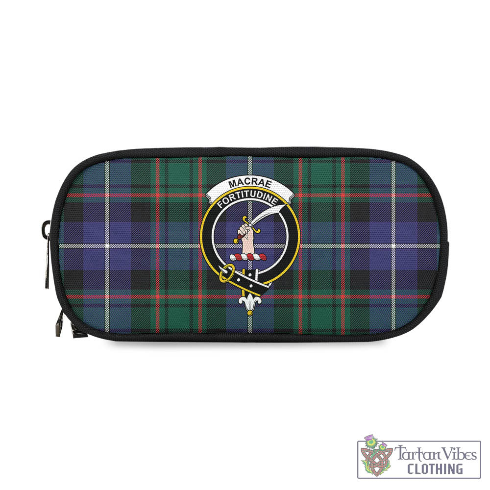 Tartan Vibes Clothing MacRae Hunting Modern Tartan Pen and Pencil Case with Family Crest