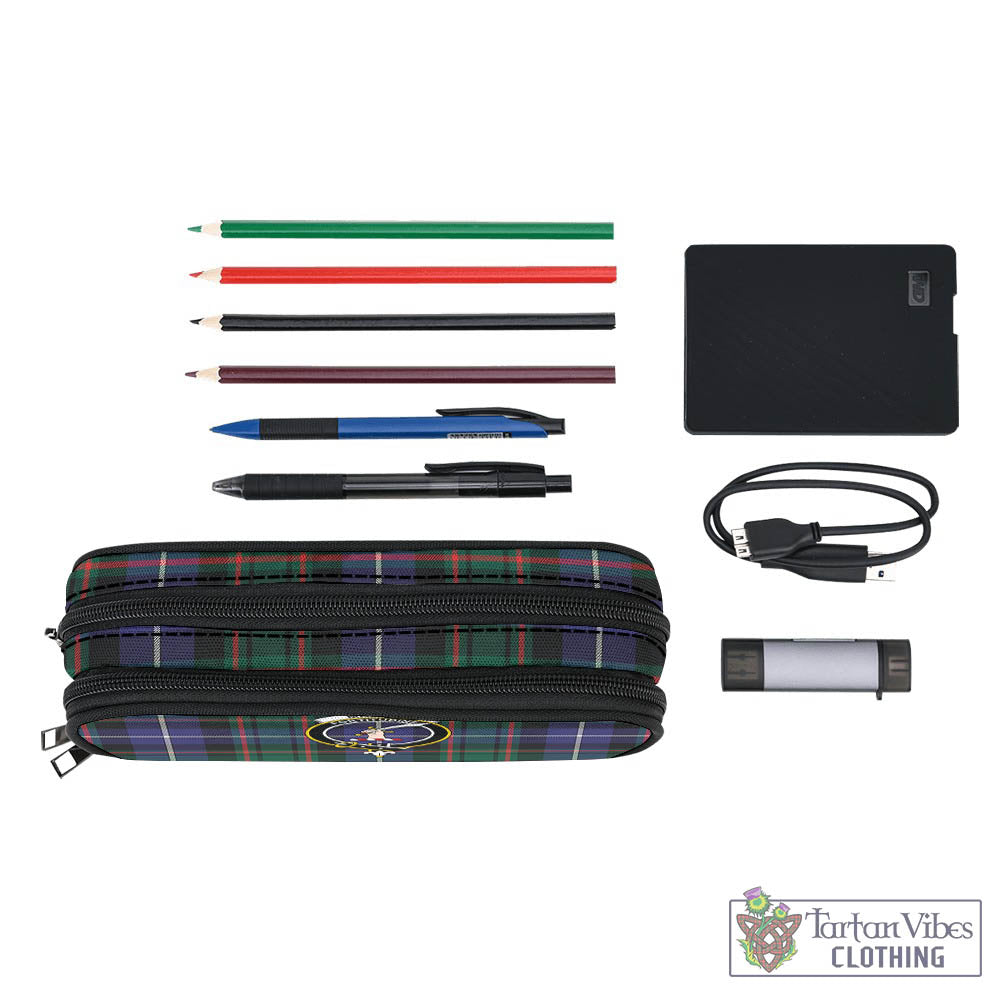 Tartan Vibes Clothing MacRae Hunting Modern Tartan Pen and Pencil Case with Family Crest