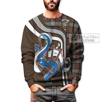 MacRae Hunting Weathered Tartan Sweatshirt with Epic Bagpipe Style