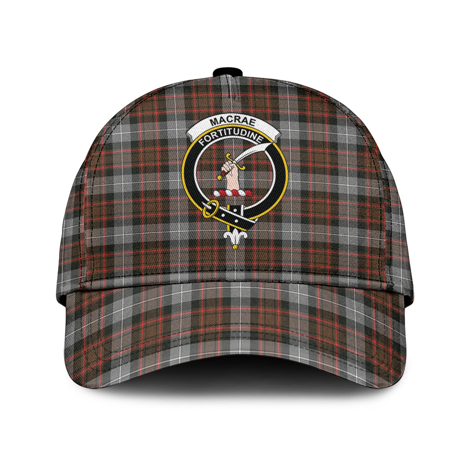 MacRae Hunting Weathered Tartan Classic Cap with Family Crest Classic Cap Universal Fit - Tartan Vibes Clothing