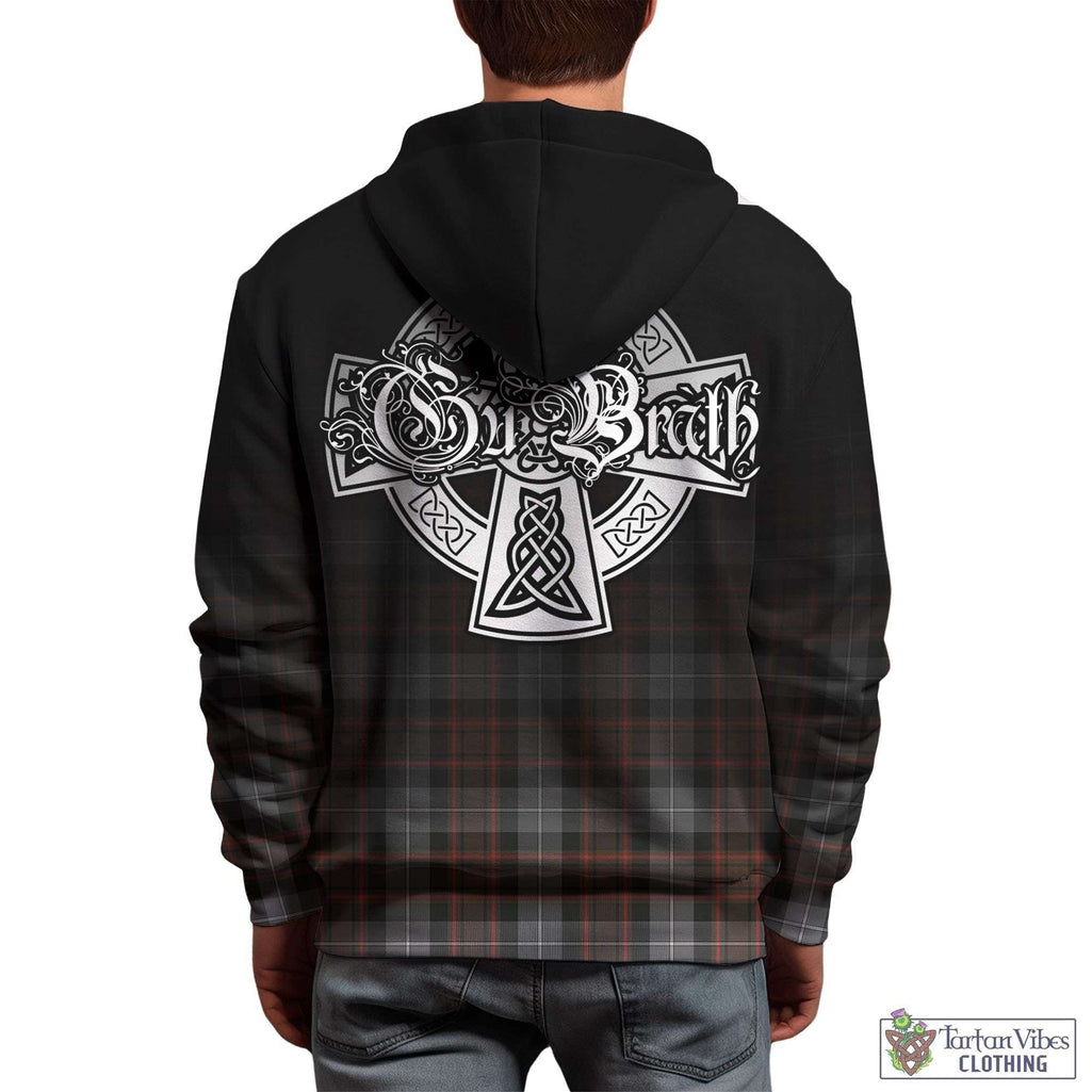 Tartan Vibes Clothing MacRae Hunting Weathered Tartan Hoodie Featuring Alba Gu Brath Family Crest Celtic Inspired