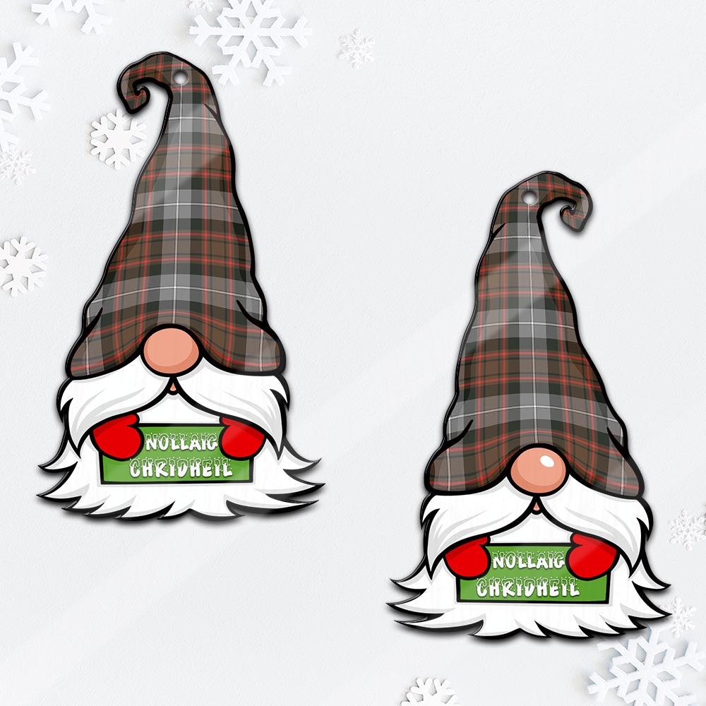 MacRae Hunting Weathered Gnome Christmas Ornament with His Tartan Christmas Hat - Tartan Vibes Clothing