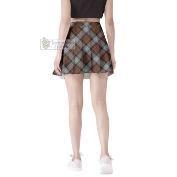 MacRae Hunting Weathered Tartan Women's Plated Mini Skirt Cross Style